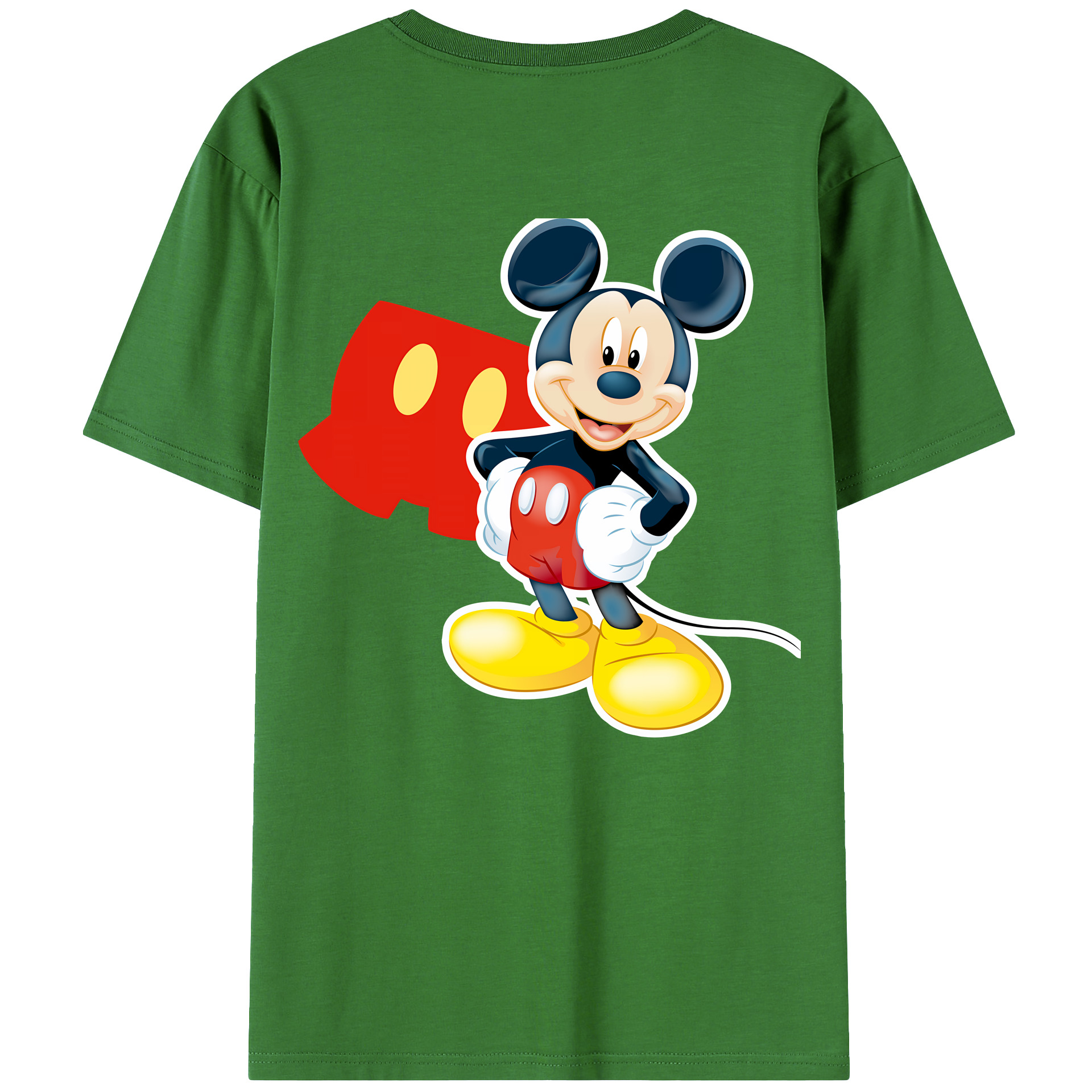 ミッキーマウス Mickey Mouse レディース半袖Tシャツ(バックプリント)